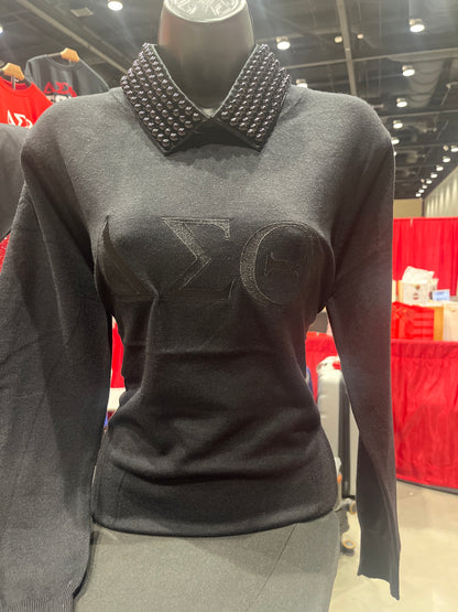 Black on Black DST Monochromatic Sweater Collar sold separately