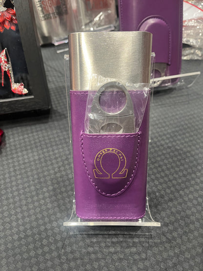 Que Flask and Cigar Holder