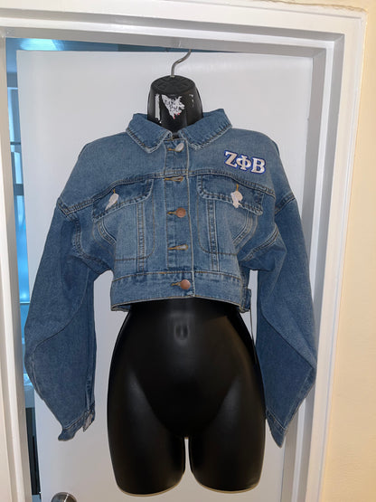 Denim cropped Zeta jackets