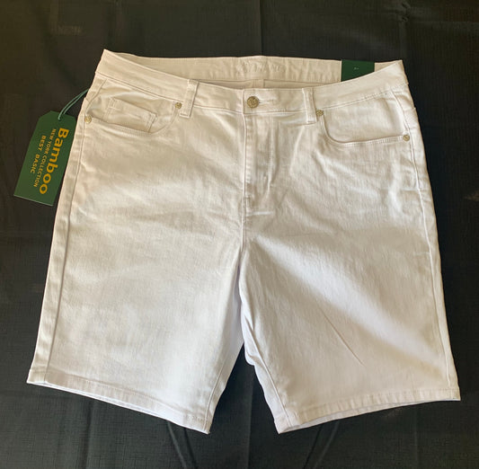 Plus Size White Jeans Shorts