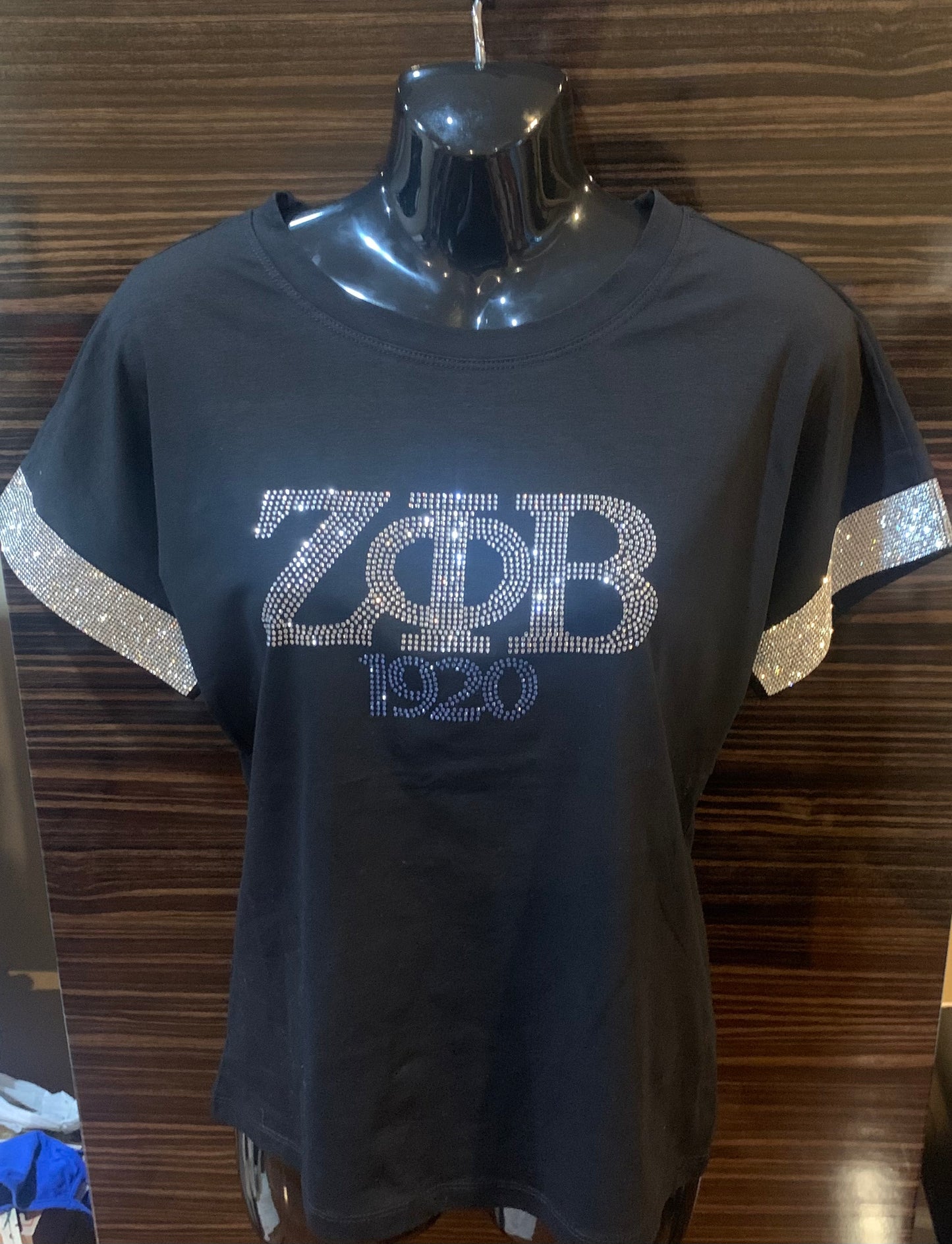 Black and Blingy Zeta T-Shirt