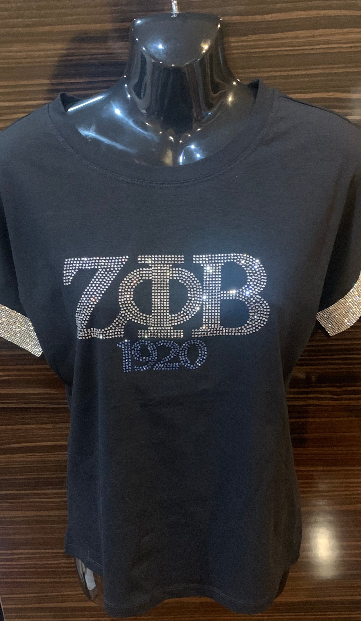 Black and Blingy Zeta T-Shirt